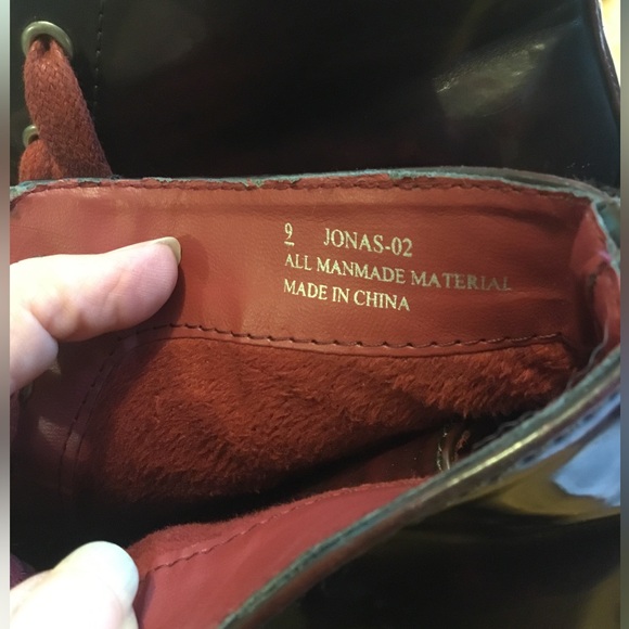 Bamboo Jonas-02 Dark Burgundy Chunky Ankle Boots with Lug Sole Size 9 - Picture 10 of 16